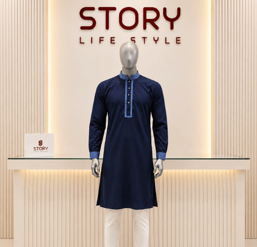 Panjabi (Navy Blue)