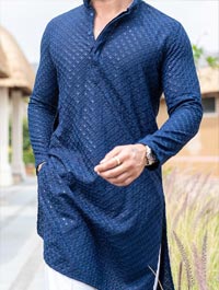 Men's Blue Panjabi
